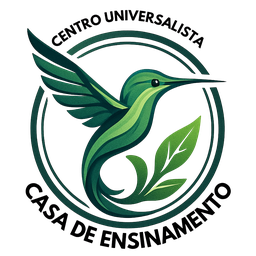 Logo da Casa de Ensinamento: beija-flor com folha